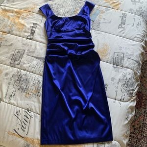 New With Tag London Times Blue Cocktail Dress